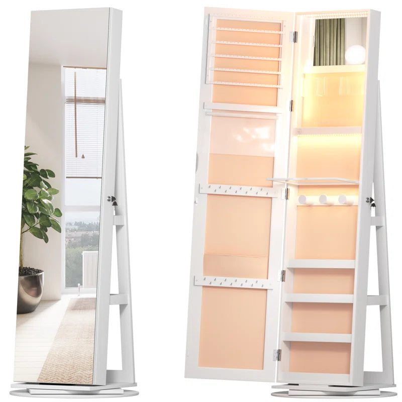 21.6'' Wide Freestanding Jewelry Armoire