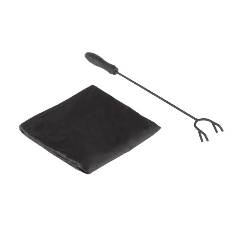 Dyess Fire Pit - 32-Inch Outdoor Wood Burning Firepit with Screen, Poker, and Cover - Outdoor Fire Pits for Backyard, Deck, or Patio by Pure Garden