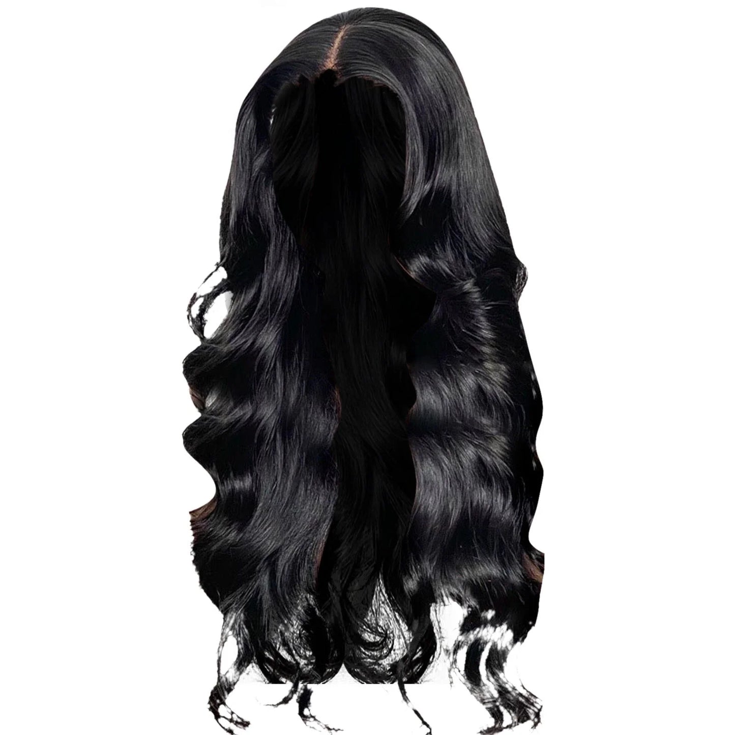 Front Wigs Human Hair 26 Inch Front Wigs Pre Plucked with Baby Hair 180% Density Glueless Human Hair Wigs for Black Women Transparent Lace Frontal Wigs Natural Black, Black