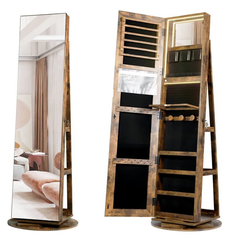 21.6'' Wide Freestanding Jewelry Armoire