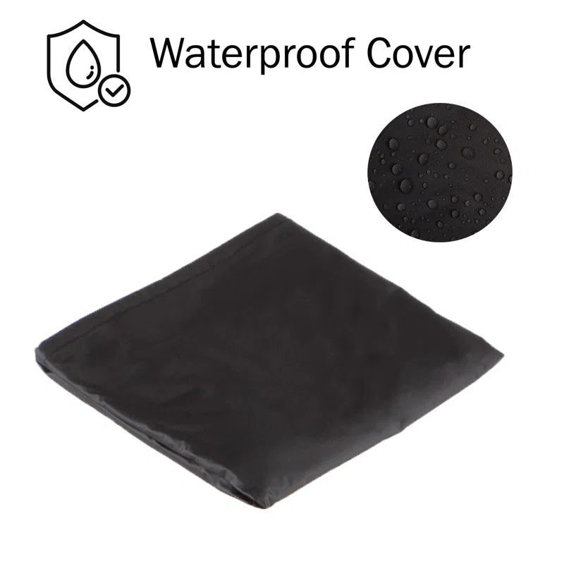 Dyess Fire Pit - 32-Inch Outdoor Wood Burning Firepit with Screen, Poker, and Cover - Outdoor Fire Pits for Backyard, Deck, or Patio by Pure Garden