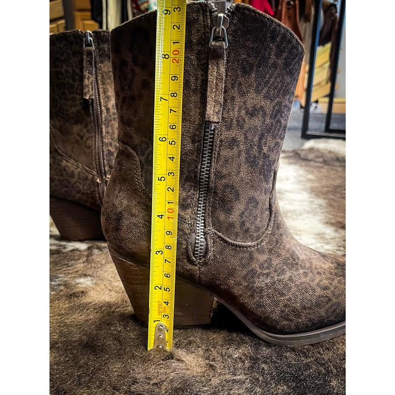 Jimi Leopard Print Ankle Booties for Women by Very G