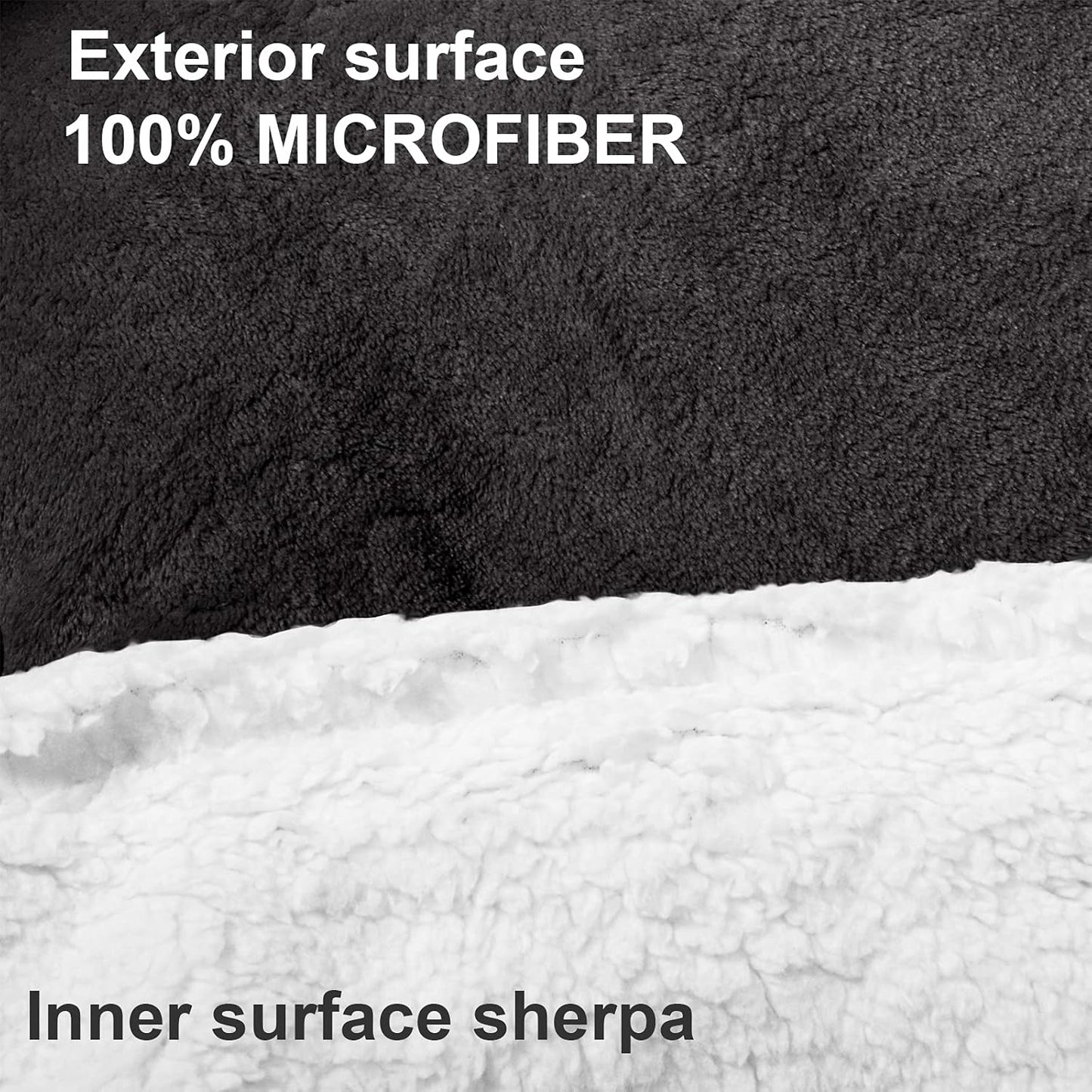 Oversized Sherpa Wearable Blanket Hoodie - Ultra Cozy and Warm Sweatshirt for Adults